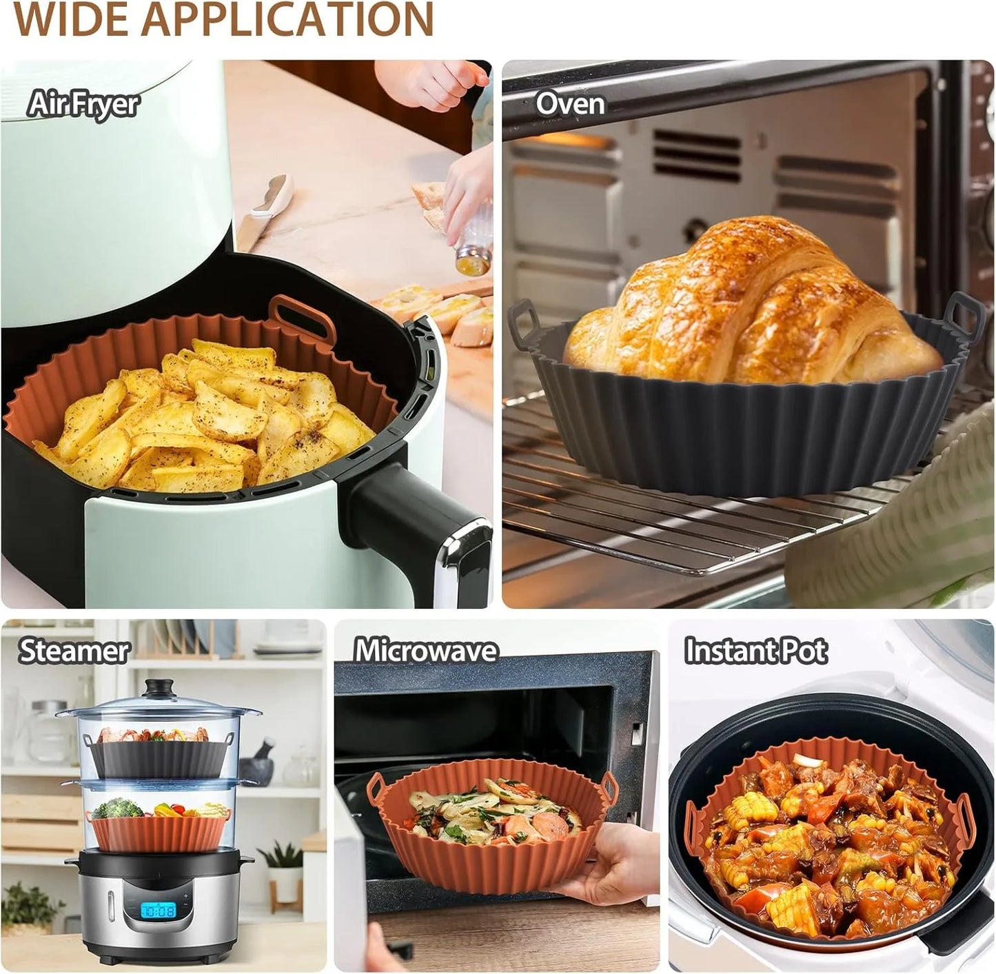 Airfryer Silicone Basket – Reusable Baking Tray & Silicone Mold for Air Fryer