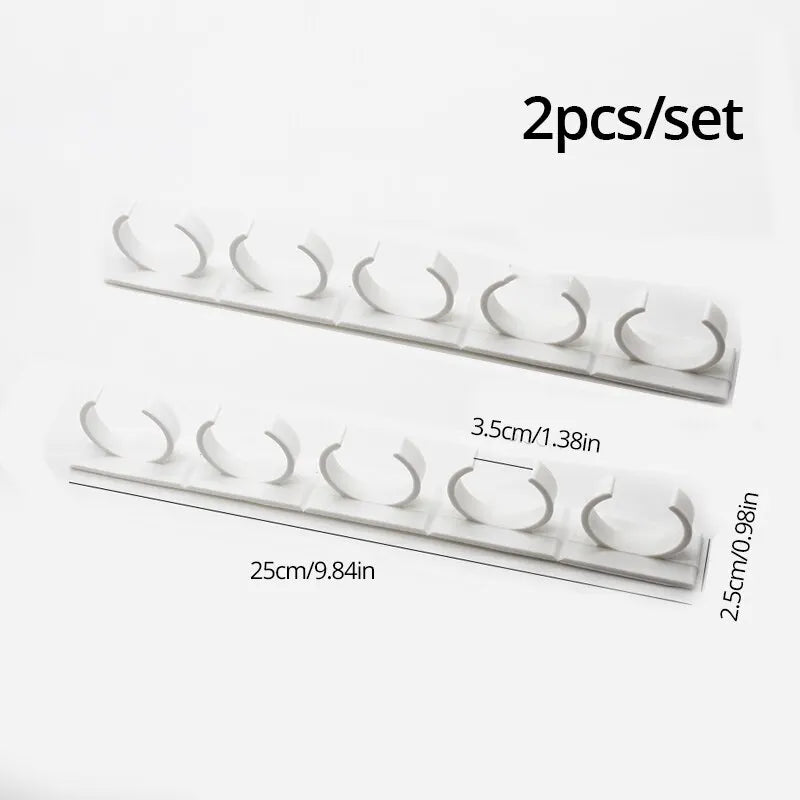 2pcs Plastic Kitchen Jar Rack – Wall-Mounted Spice Bottle Holder
