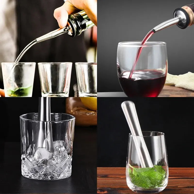 750ml Cocktail Shaker Set with Bartending Tools