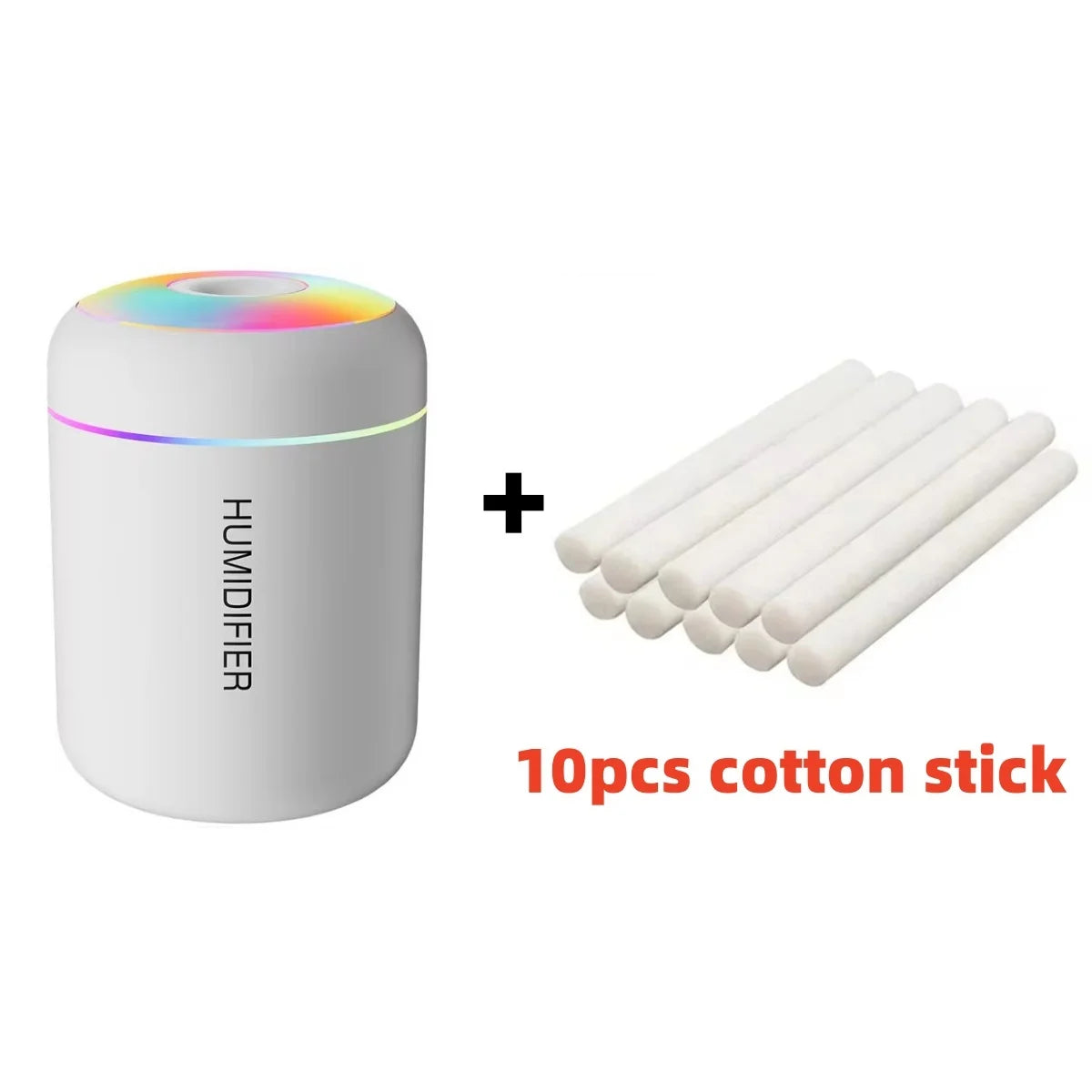 180ML Mini Air Humidifier - USB Electric Aroma Diffuser & Essential Oil Purifier with LED Lights for Car, Home & Bedroom