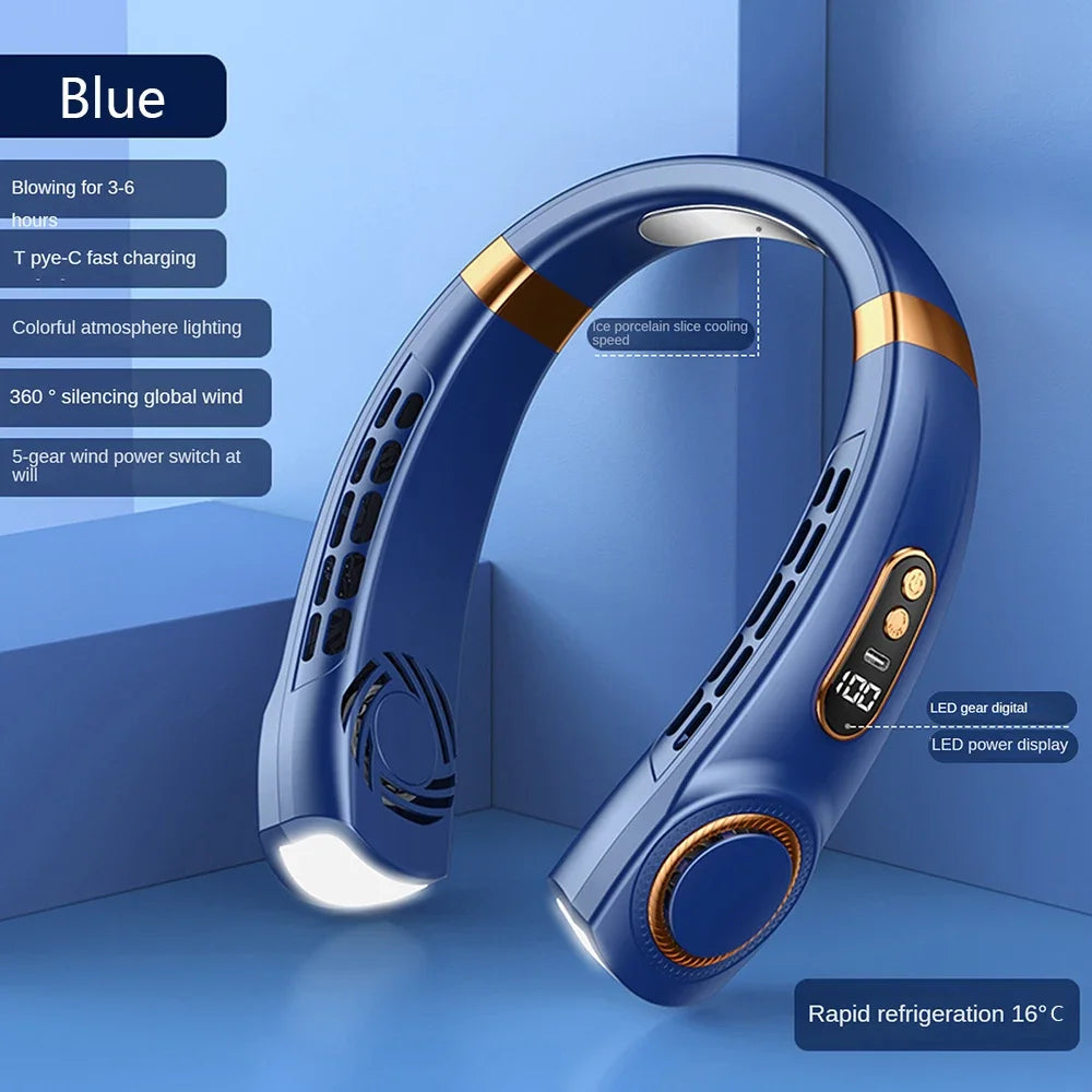 Hanging Neck Fan – Portable Bladeless Neck Air Cooler