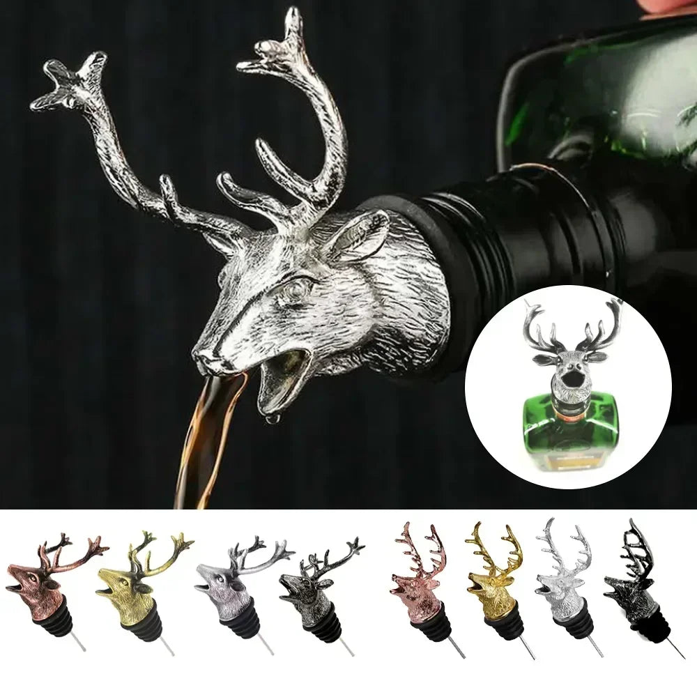Zinc Alloy Deer Head Wine Pourer