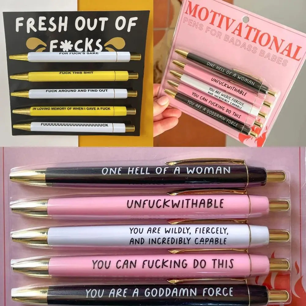 Push Type 'Motivational' Pen – Creative & Fun Signature Stationery
