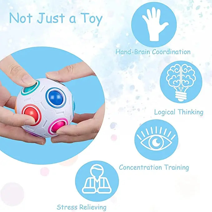 Magic Rainbow Puzzle Ball – 3D Brain Teaser & Stress Reliever
