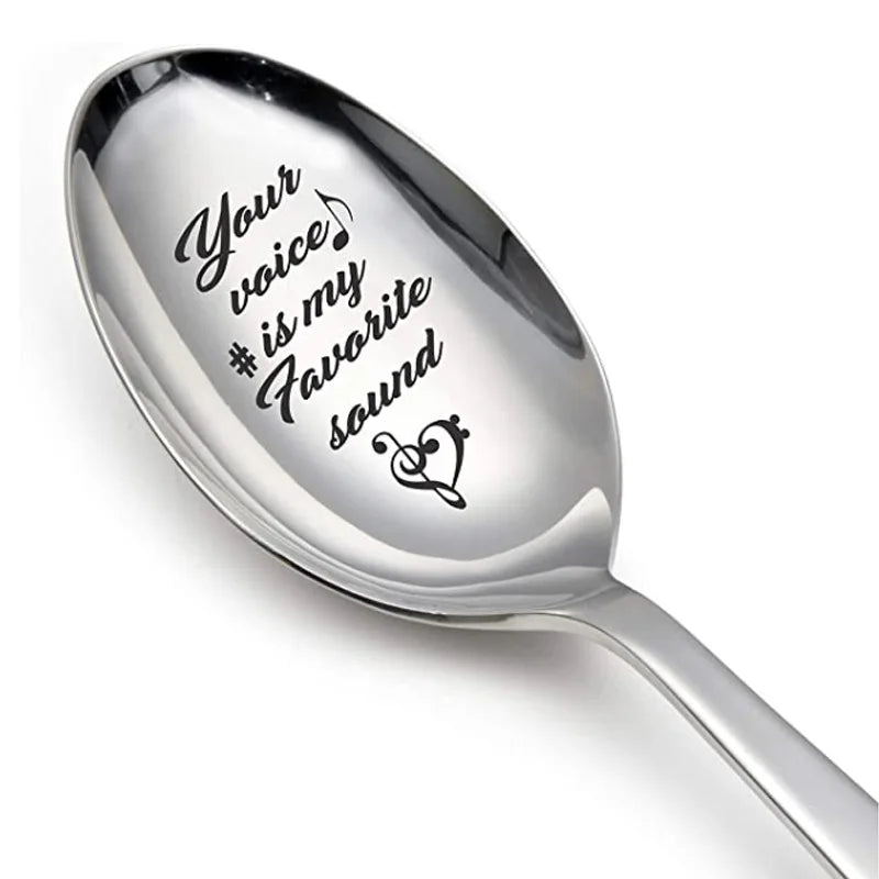 Valentine's Day Gift Stainless Steel Milk & Coffee Spoons – Love Letter Wedding Souvenirs & Anniversary Gift