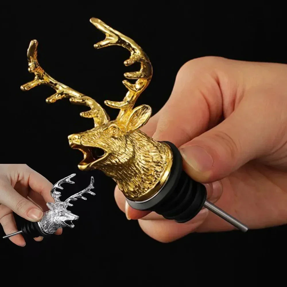 Zinc Alloy Deer Head Wine Pourer