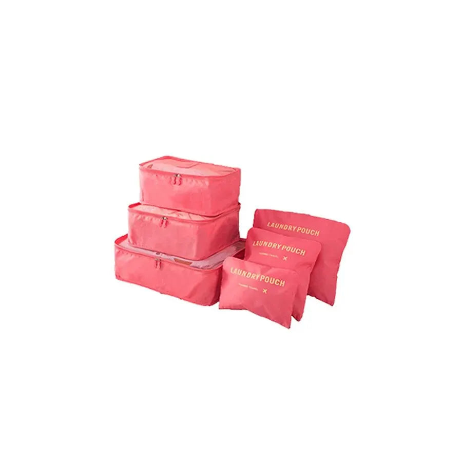 6Pcs Travel Clothes Storage Bags Set – Portable Luggage Organizer Pouch Packing Cube for Shoes and Clothes