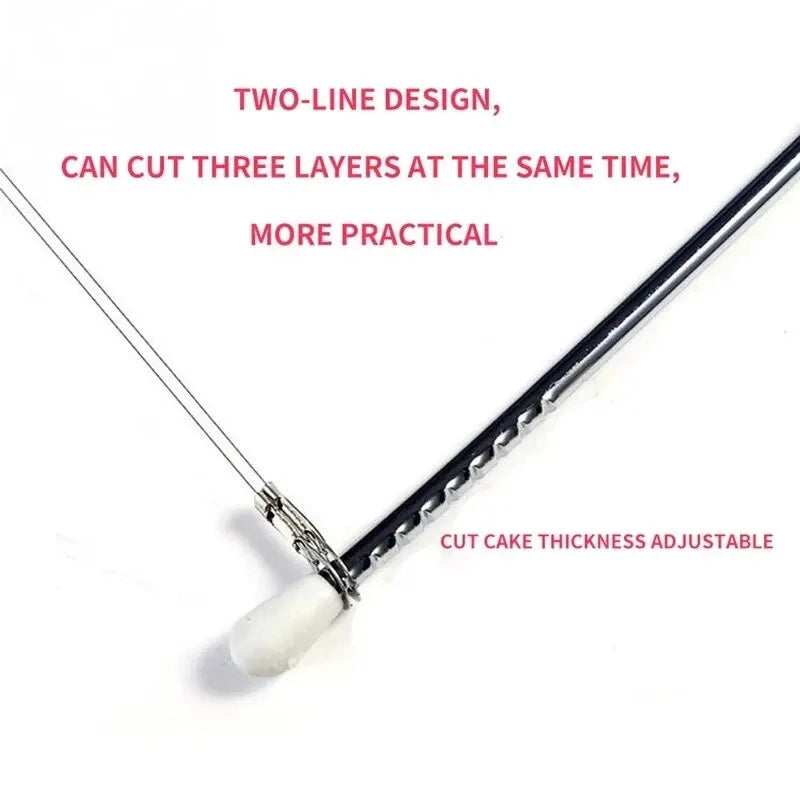 Adjustable Height Cake Slicer – Stainless Steel Cake Decorating Tool