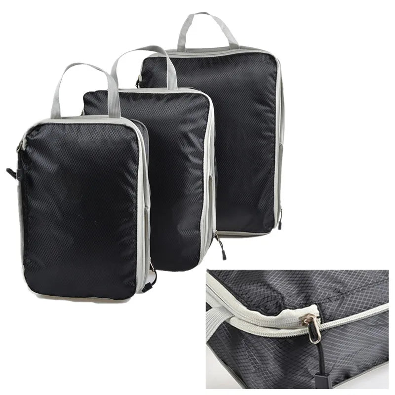 Waterproof Travel/Organising Packing Cubes – Set of 3
