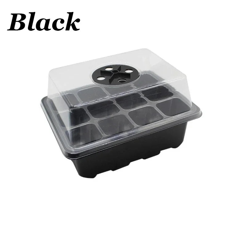 12-Hole Seedling Box – Gardening Grow Box with Breathable Clear Cover