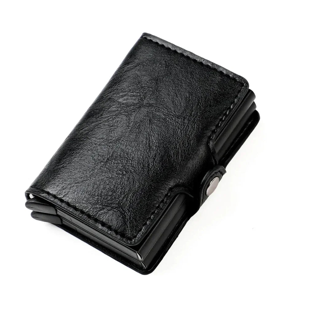 RFID-Blocking Smart Wallet for Men - Carbon Fiber Card Holder with ID & Credit Card Protection