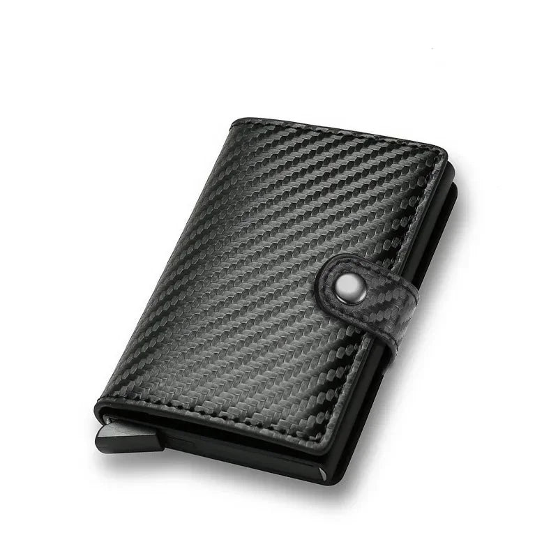 RFID-Blocking Smart Wallet for Men - Carbon Fiber Card Holder with ID & Credit Card Protection
