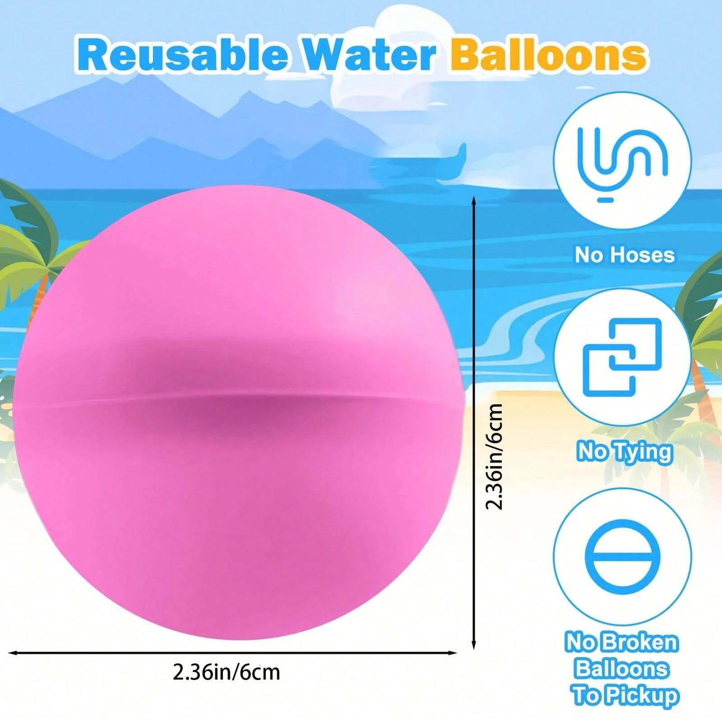Reusable Silicone Water Balloons – Quick-Fill Water Balls for Summer Fun