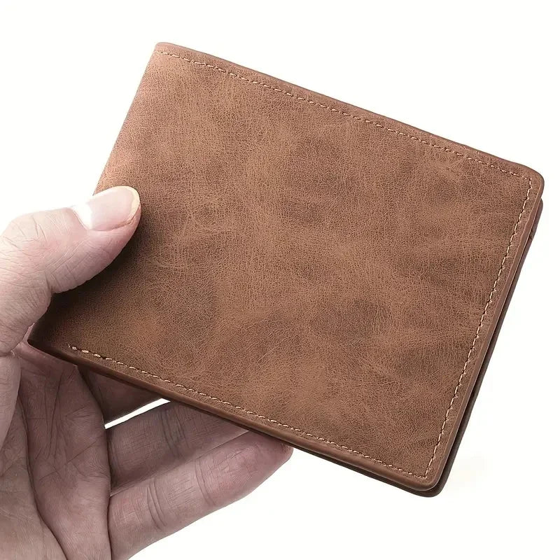 Ultra-Thin Retro Men's Card Wallet - Lightweight & Multi-Card Capacity