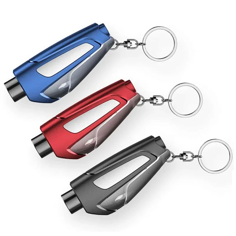 Multifunction Car Emergency Hammer & Safety Tool – Keychain Self-Rescue Device