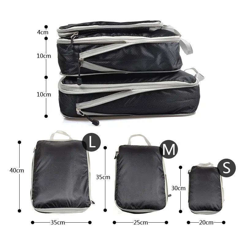 Waterproof Travel/Organising Packing Cubes – Set of 3