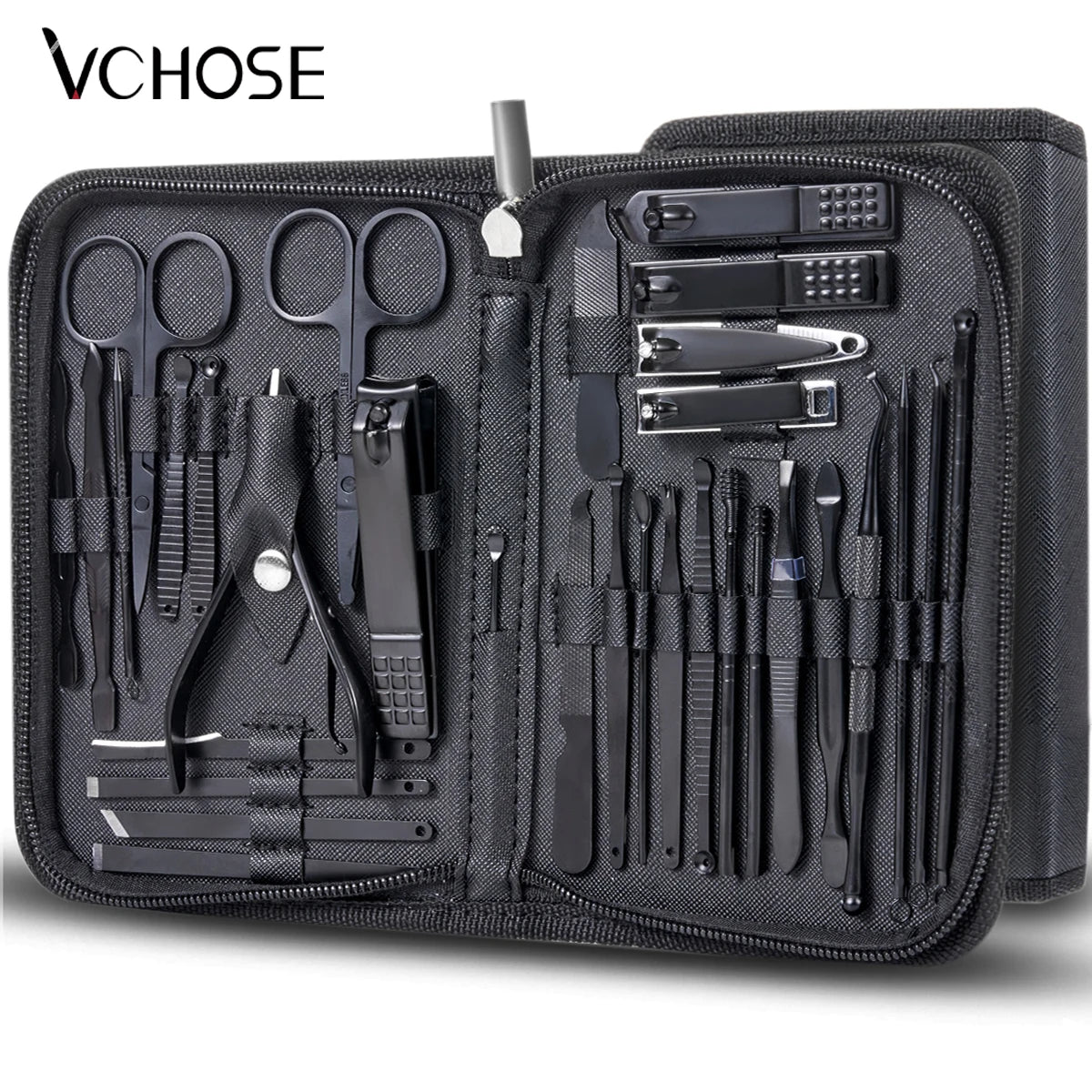 32-Piece Professional Manicure & Pedicure Set – Complete Nail and Facial Grooming Kit