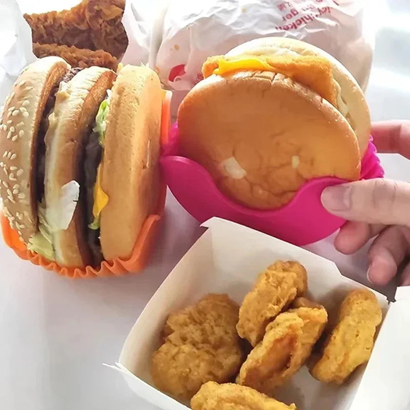 4pcs Burger Holders – Silicone Burger Clips