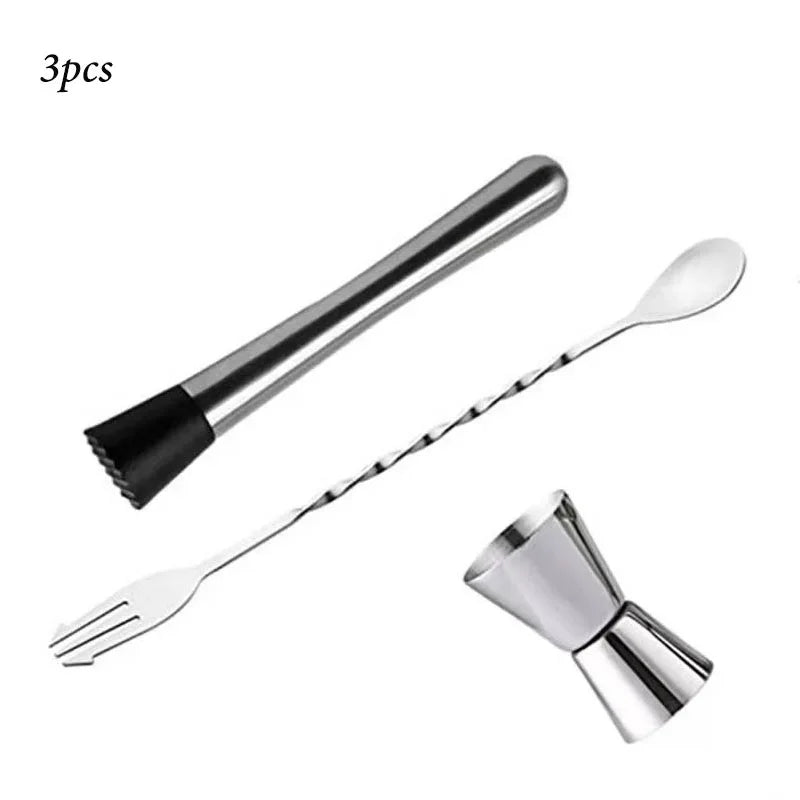 8 Inch Cocktail Muddler and Mixing Spoon Set