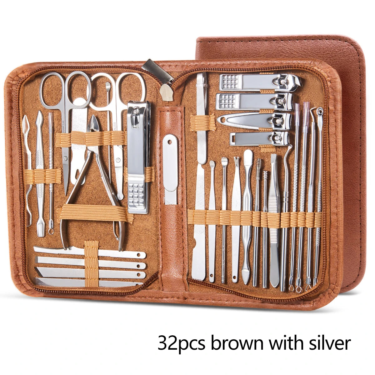 32-Piece Professional Manicure & Pedicure Set – Complete Nail and Facial Grooming Kit
