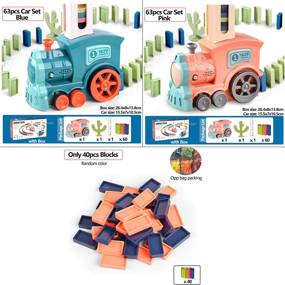 Domino Train for Kids – Automatic Laying Electric Toy with Colorful Domino Set