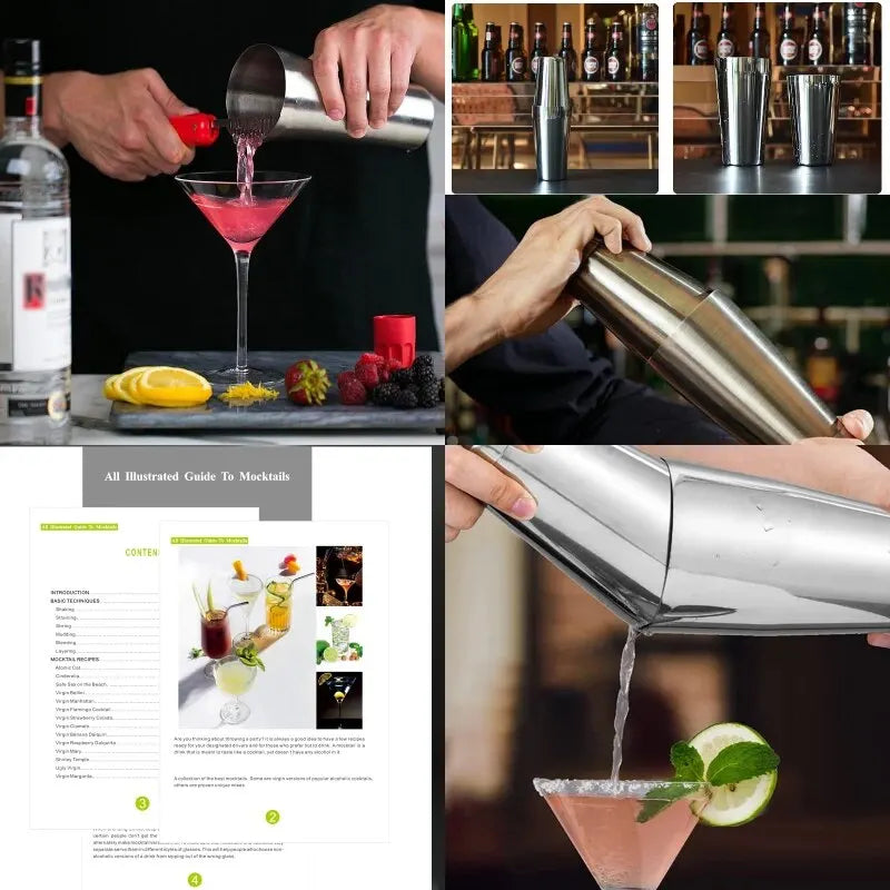 750ml Cocktail Shaker Set with Bartending Tools