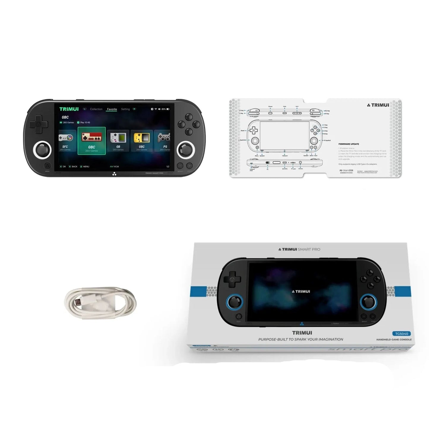 Trimui Smart Pro Handheld Game Console – Retro Gaming