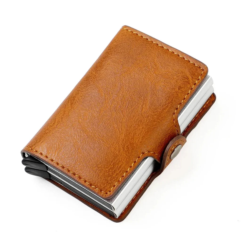 RFID-Blocking Smart Wallet for Men - Carbon Fiber Card Holder with ID & Credit Card Protection