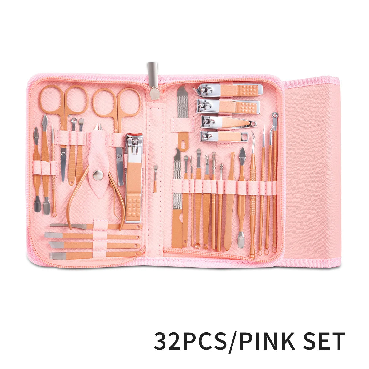 32-Piece Professional Manicure & Pedicure Set – Complete Nail and Facial Grooming Kit
