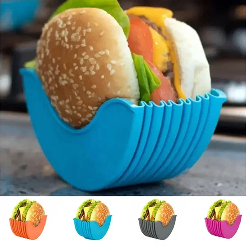 4pcs Burger Holders – Silicone Burger Clips