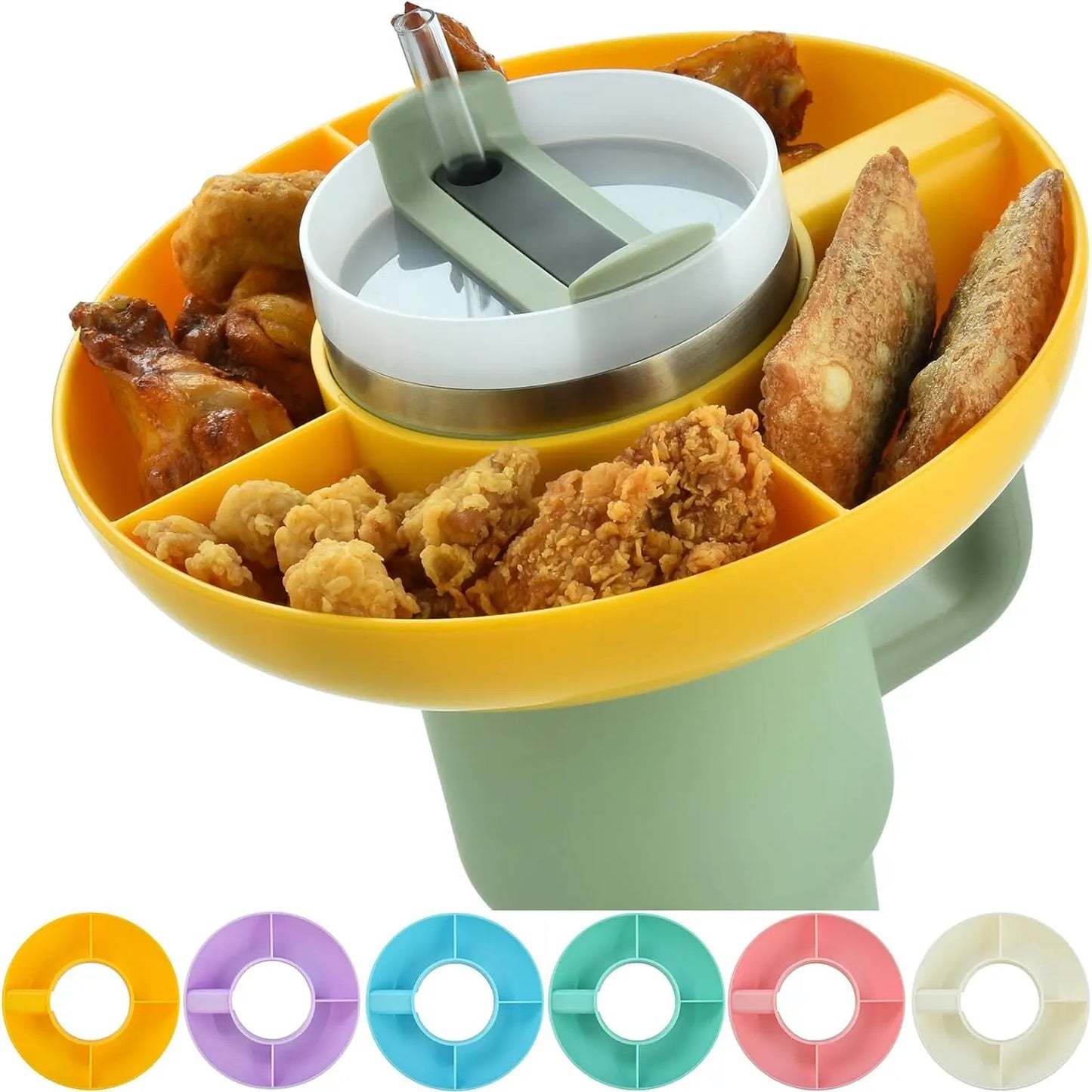 Snack Bowl for Stanley 40 oz Tumbler with Handle – Stanley Cup Accessory Snack Tray