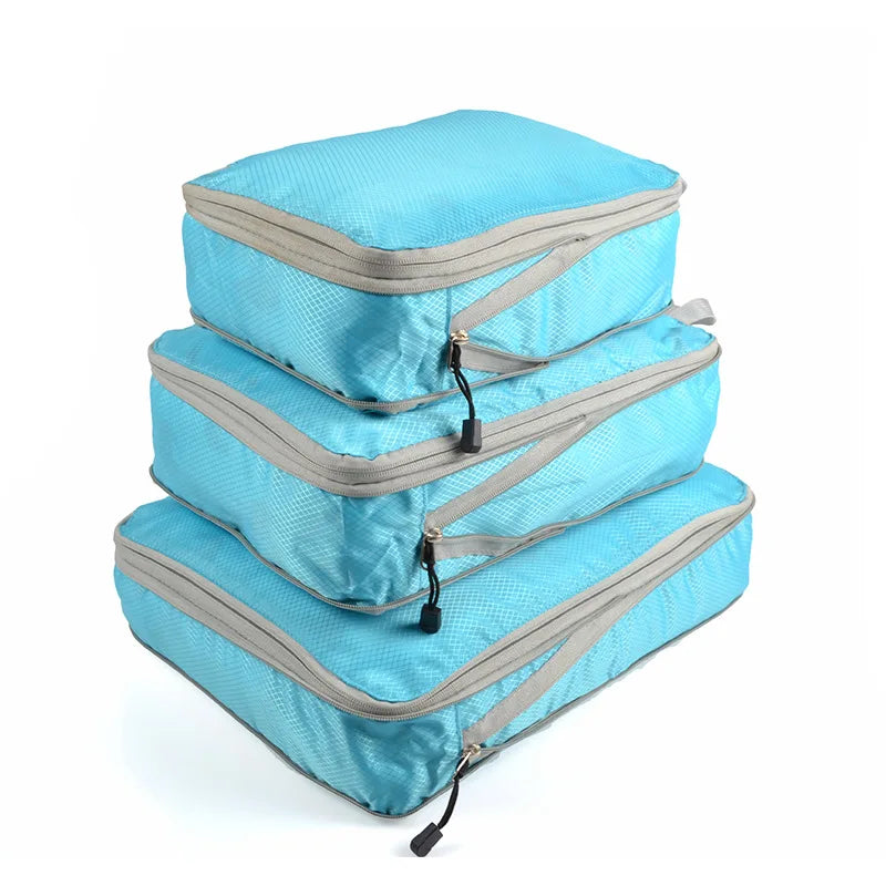 Waterproof Travel/Organising Packing Cubes – Set of 3