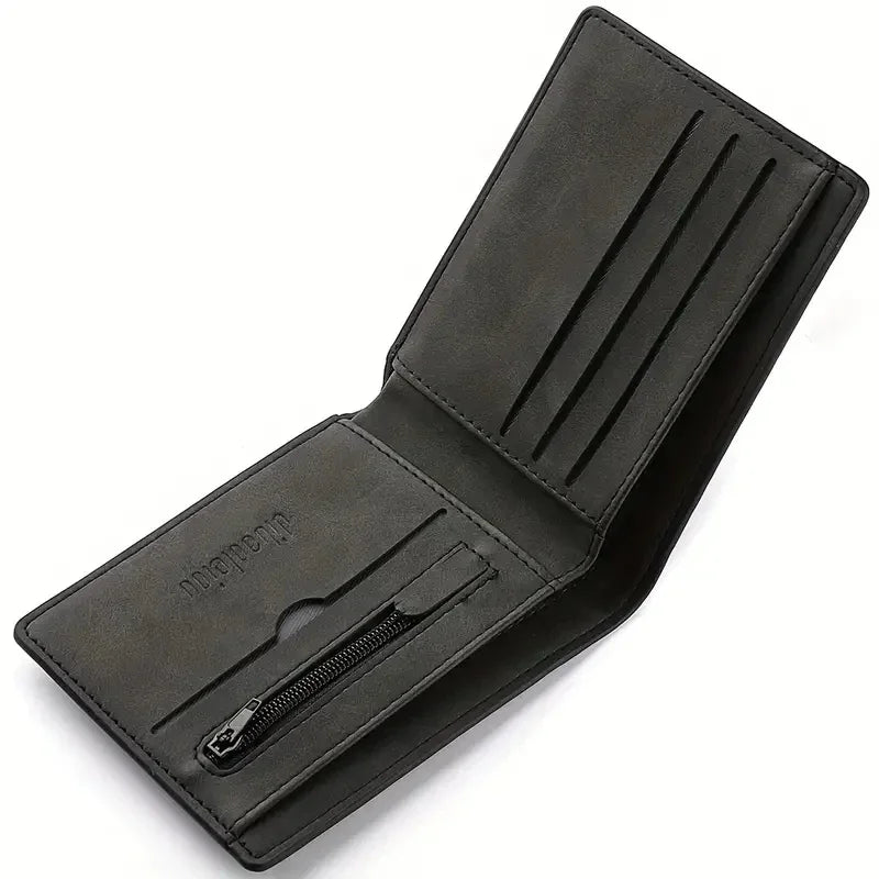 Ultra-Thin Retro Men's Card Wallet - Lightweight & Multi-Card Capacity