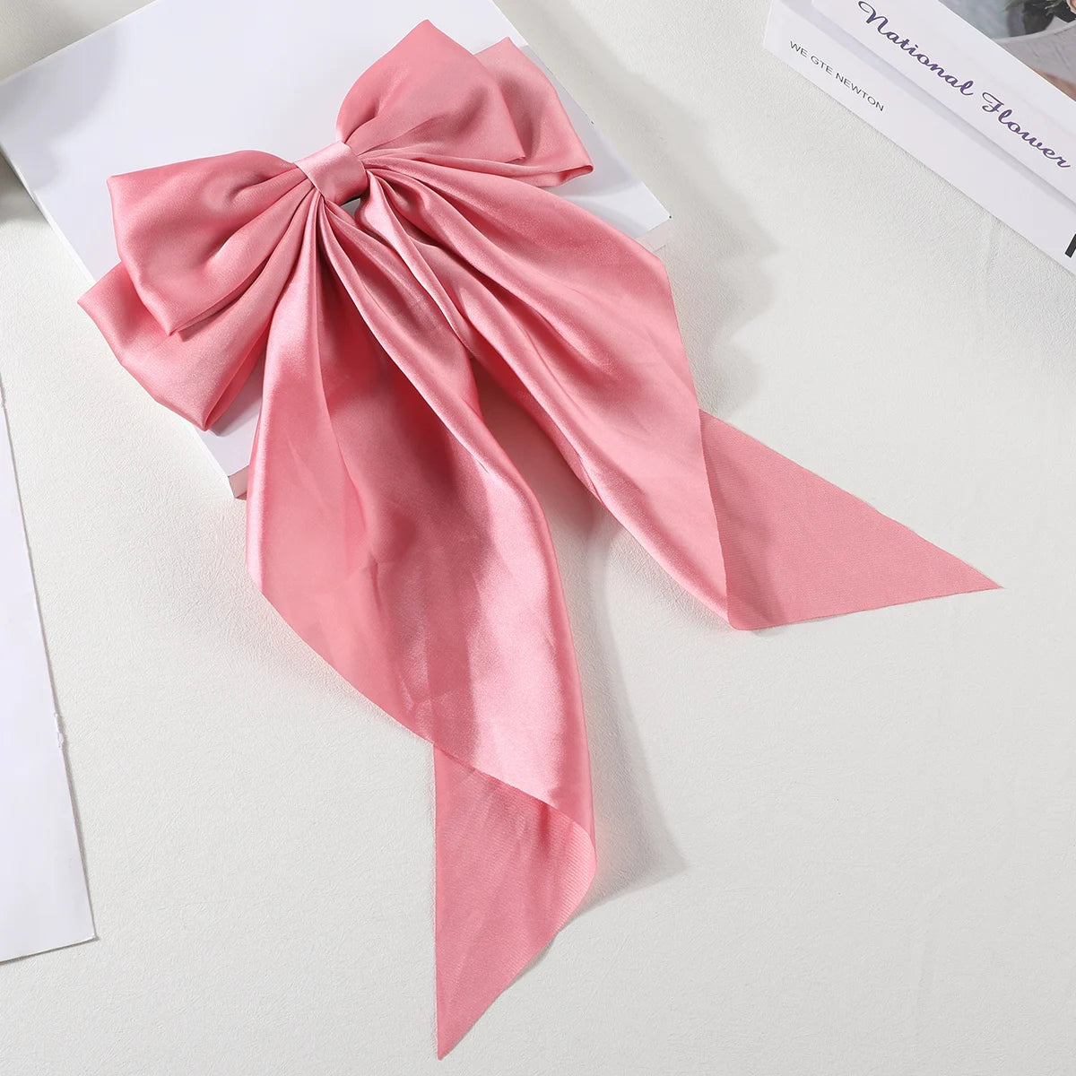 Elegant Bow Ribbon Hair Clip Set – Stylish Satin Hair Accessories