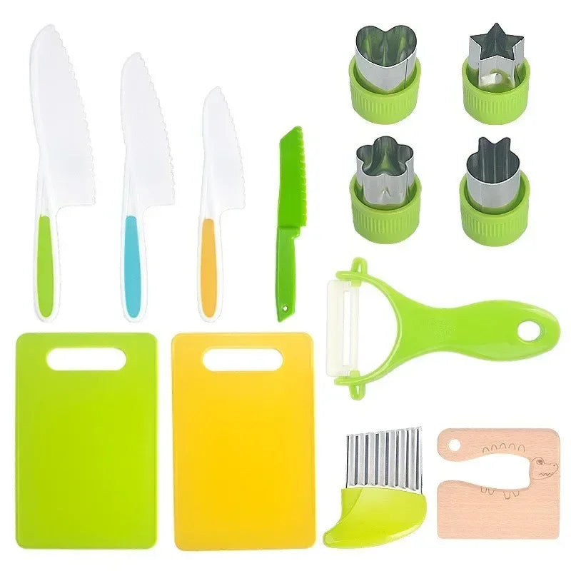 Kids Cooking Set – 13/17PCS Real Montessori Kitchen Tools for Toddlers