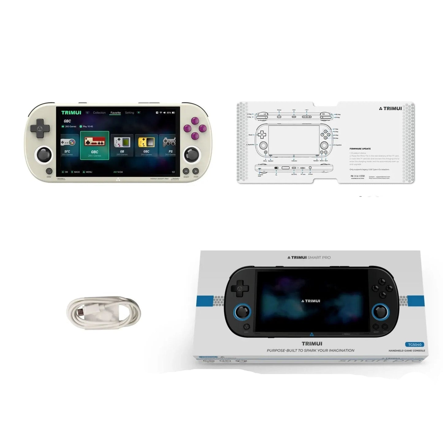 Trimui Smart Pro Handheld Game Console – Retro Gaming
