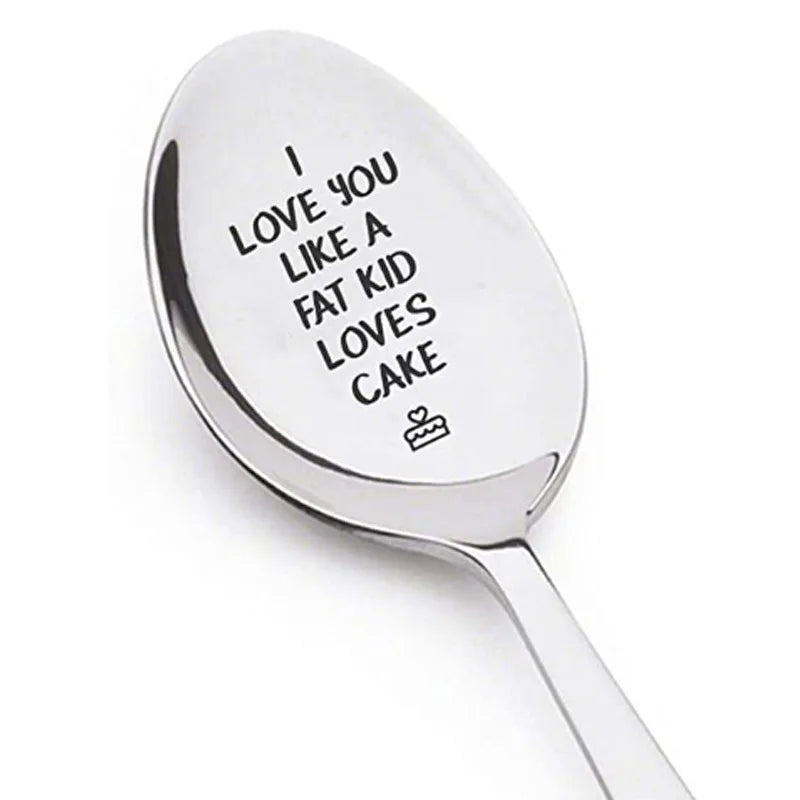Valentine's Day Gift Stainless Steel Milk & Coffee Spoons – Love Letter Wedding Souvenirs & Anniversary Gift