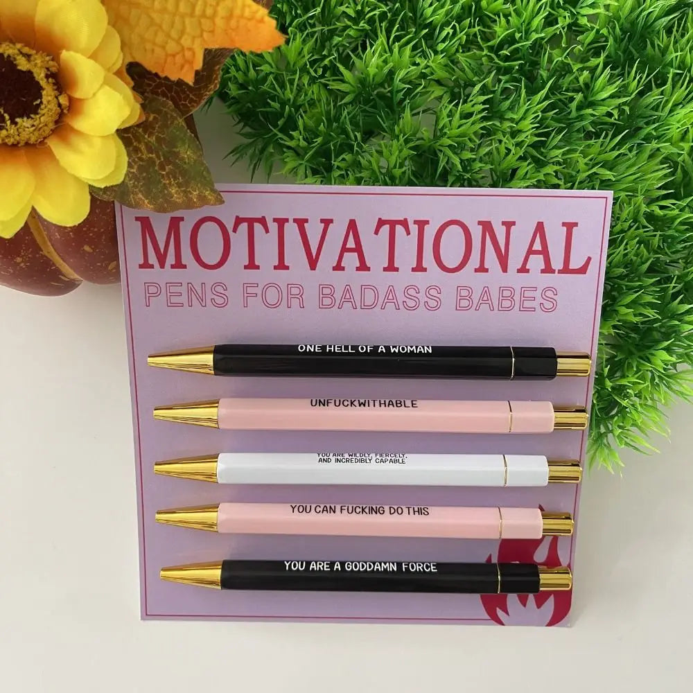 Push Type 'Motivational' Pen – Creative & Fun Signature Stationery