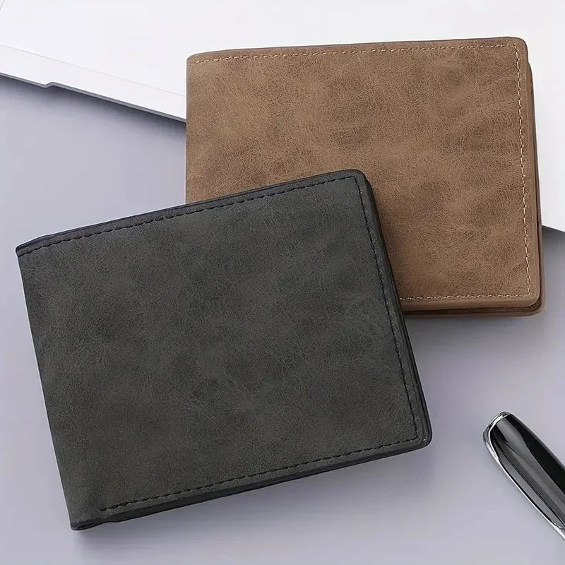 Ultra-Thin Retro Men's Card Wallet - Lightweight & Multi-Card Capacity