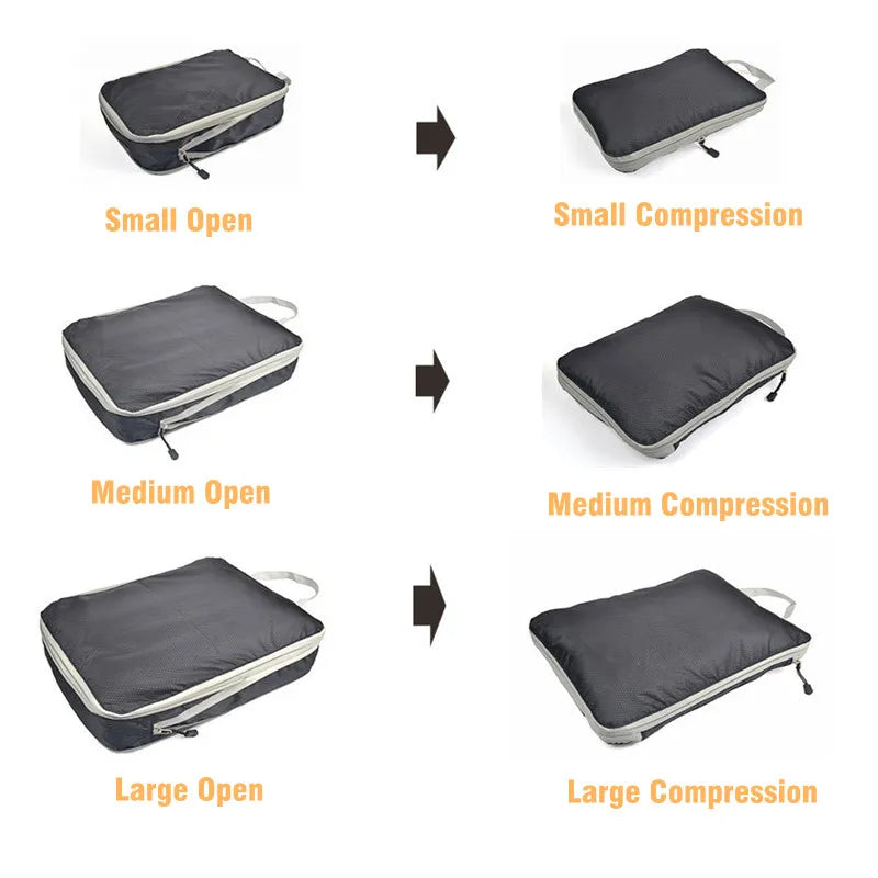 Waterproof Travel/Organising Packing Cubes – Set of 3