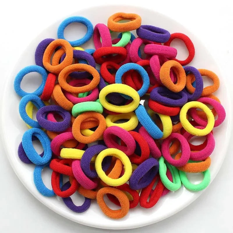 Colorful Nylon Elastic Hair Bands – 100/200PCS