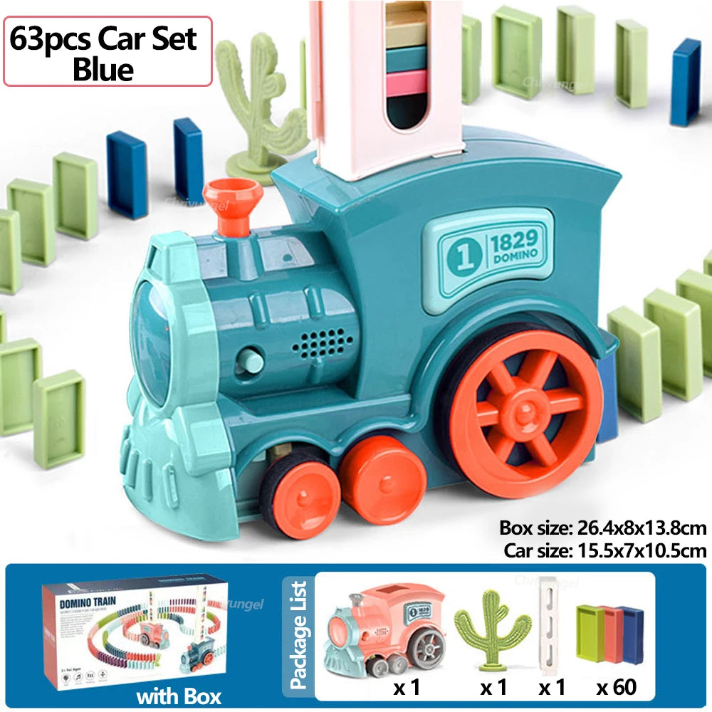 Domino Train for Kids – Automatic Laying Electric Toy with Colorful Domino Set