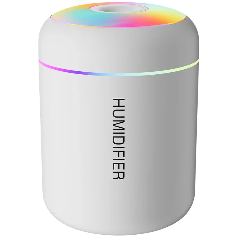 180ML Mini Air Humidifier - USB Electric Aroma Diffuser & Essential Oil Purifier with LED Lights for Car, Home & Bedroom