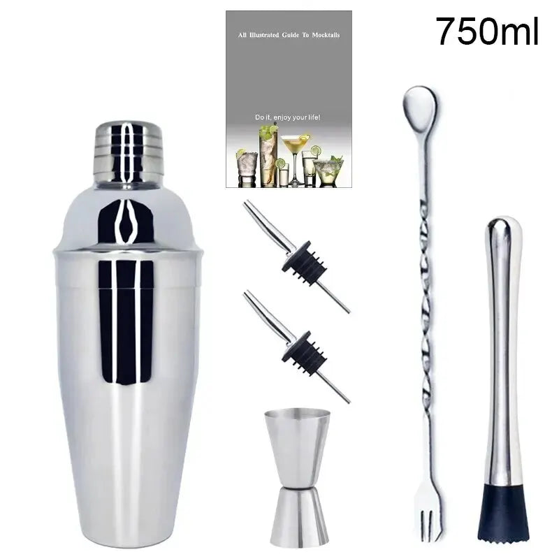 750ml Cocktail Shaker Set with Bartending Tools