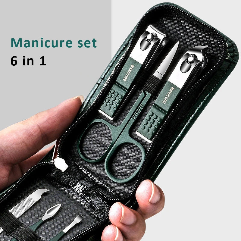 6-Piece Portable Luxury Manicure & Pedicure Set – Personal Care Kit