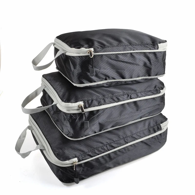 Waterproof Travel/Organising Packing Cubes – Set of 3