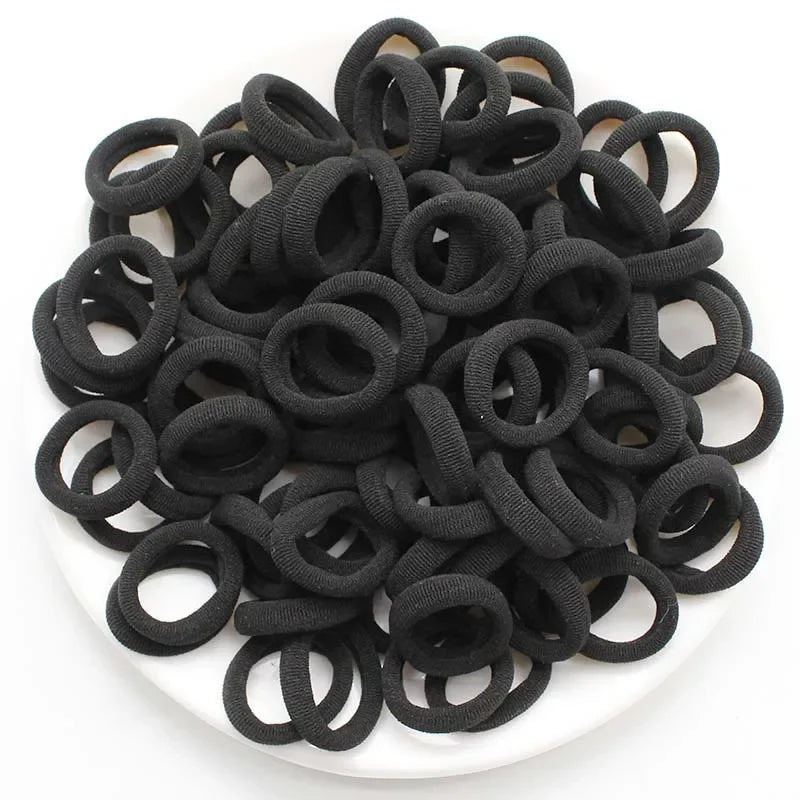 Colorful Nylon Elastic Hair Bands – 100/200PCS