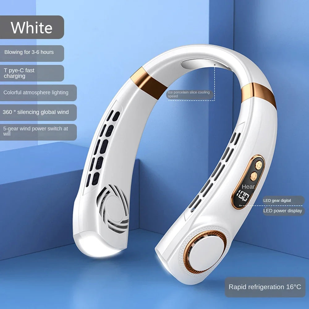 Hanging Neck Fan – Portable Bladeless Neck Air Cooler