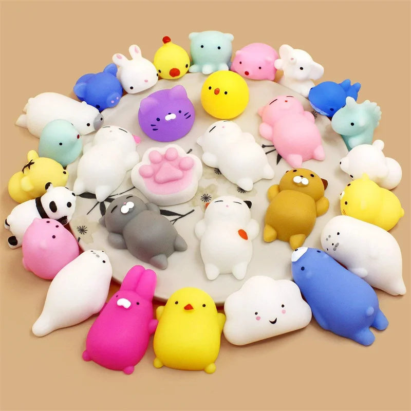 Mochi Squishies – Kawaii Animal Stress Relief Toys (5-50PCS)