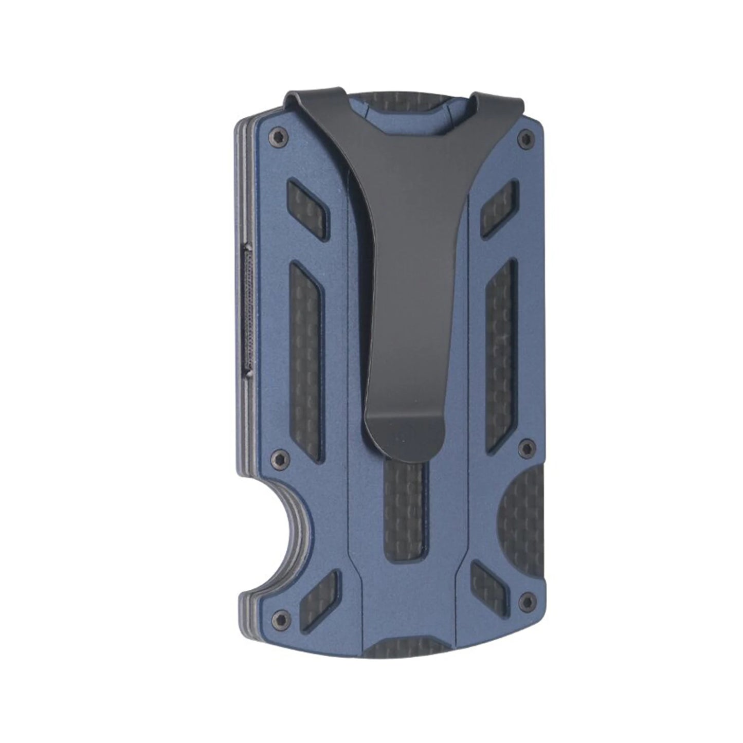 Minimalist RFID-Blocking Carbon Fiber Wallet with Money Clip